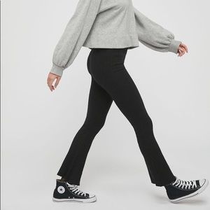 UO rosie ribbed high waisted flare pants